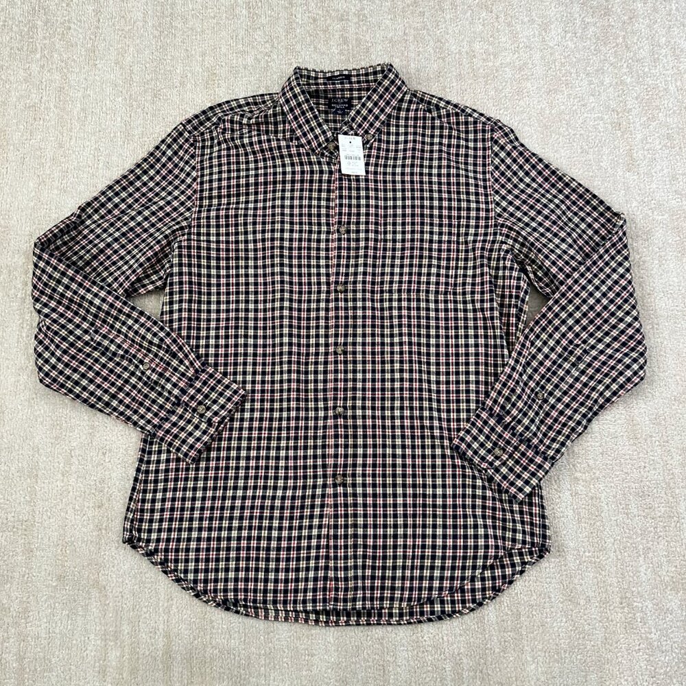 NWT J. Crew Factory Brushed Twill Classic Fit Button Down Shirt L